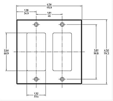 No. 9 - Leviton 80409-W 2-Gang Decora/GFCI Device Wallplate - 2