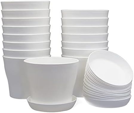 No. 5 - JERIA 16-Pack 4" Plastic Flower Plant Pots - 1