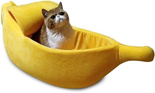 No. 9 - Petgrow Cute Banana Cat Bed House Extra Large Size - 1