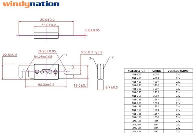 No. 5 - WindyNation ANL Fuse Holder - 5