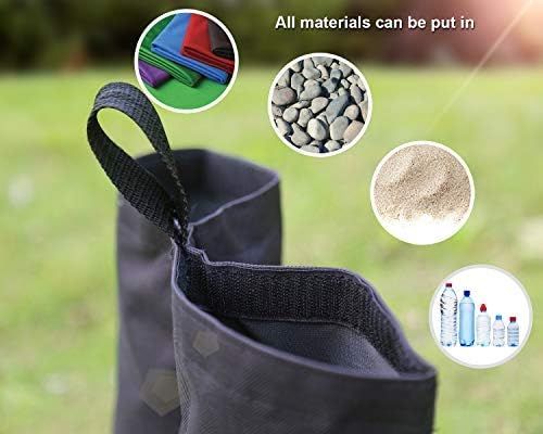 No. 6 - ABCCANOPY Canopy Weights 150 LBS Gazebo Tent Sand Bags,4pcs-Pack (Black) - 5