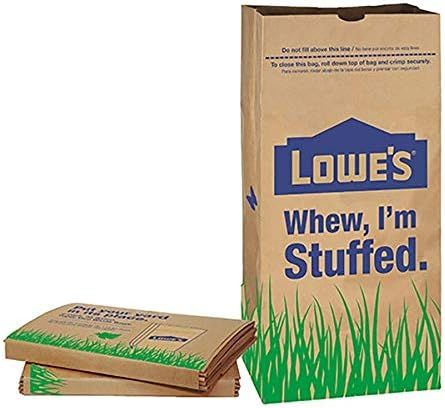 No. 3 - Lowes LF 30 Gallon Paper Lawn Leaf Trash Bags - 1