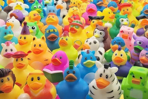 No. 9 - Rubber Duck Toy Duckies, Squeeze To Quack Toy Assortment - 3