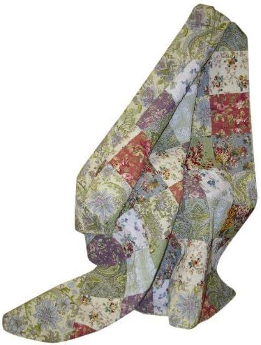 No. 5 - Greenland Home Blooming Prairie Quilted Patchwork Throw - 5