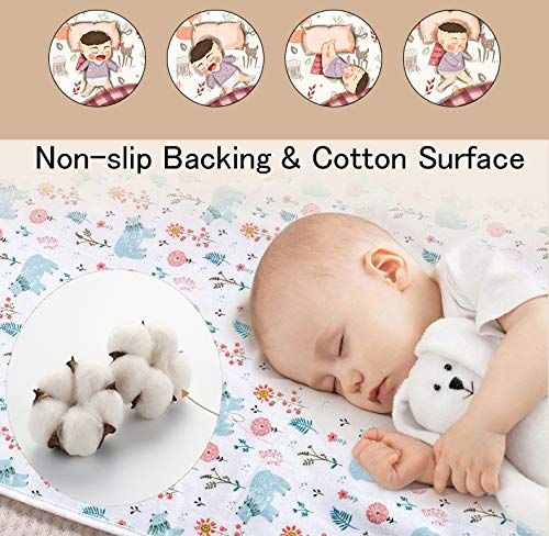 No. 3 - COZUMO Baby Waterproof Bed Pad Bed Wetting Pads Washable - 3