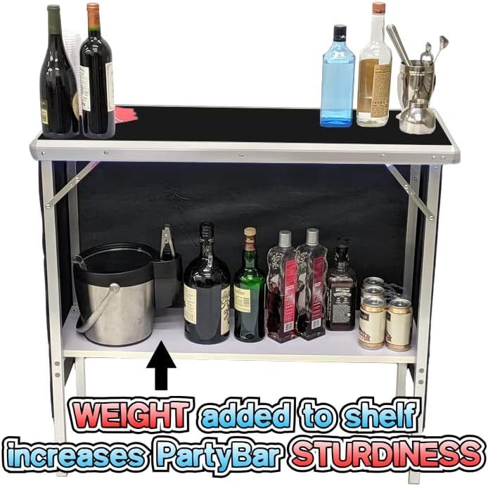 No. 2 - Black Folding Portable Party Bar - 2