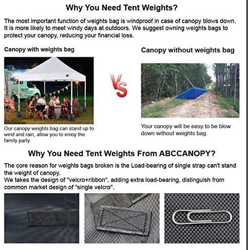 No. 6 - ABCCANOPY Canopy Weights 150 LBS Gazebo Tent Sand Bags,4pcs-Pack (Black) - 4