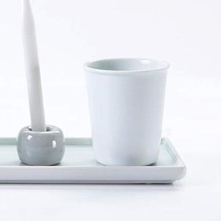 No. 8 - Gaolinci 2 Pcs Simple White Ceramic Mouthwash Cups - 5