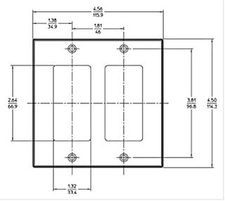 No. 9 - Leviton 80409-W 2-Gang Decora/GFCI Device Wallplate - 2