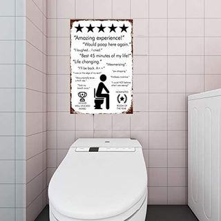 No. 6 - Amazing Toilet Vintage Metal Signs Funny Bathroom Decor - 4