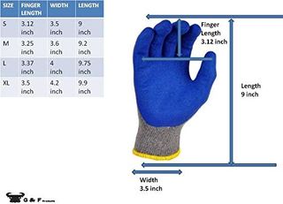 No. 3 - G & F Products - 3100L-DZ-Parent 12 Pairs Large Rubber Latex Double Coated Work Gloves - 2
