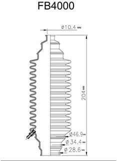 No. 3 - Flexx Boot FB4000 Universal Replacement Rack & Pinion Steering Boot - 2