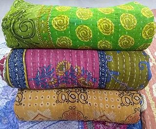 No. 2 - Boho Sanskriti Indian Quilt Vintage Bedspreads - 3