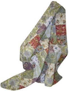 No. 5 - Greenland Home Blooming Prairie Quilted Patchwork Throw - 5