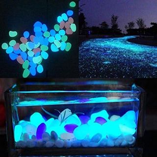No. 1 - Oubest Fish Tank Rocks Glow Blue - 4