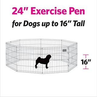 No. 5 - New World Pet Products 24" Foldable Black Metal Dog Exercise Pen - 4