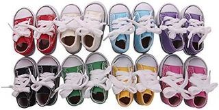 No. 7 - Luckdoll 8 Sets Doll Canvas Shoes - 2