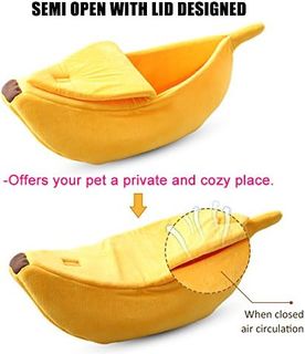 No. 9 - Petgrow Cute Banana Cat Bed House Extra Large Size - 3