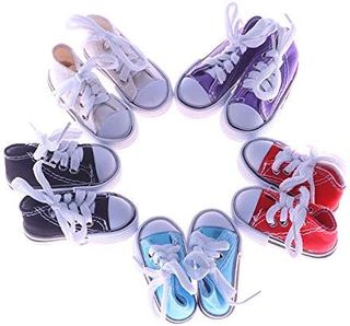 No. 7 - Luckdoll 8 Sets Doll Canvas Shoes - 4