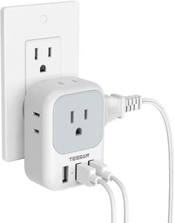 No. 8 - Multi Plug Outlet Extender with USB - 1