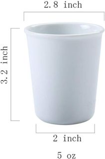 No. 8 - Gaolinci 2 Pcs Simple White Ceramic Mouthwash Cups - 2