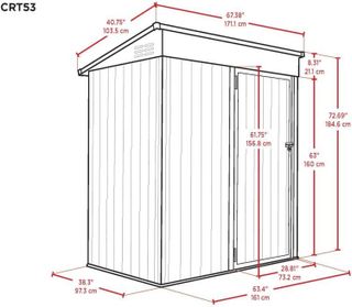No. 9 - Cover-It 5x3 Metal Outdoor Galvanized Steel Storage Shed - 3
