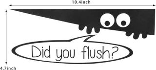 No. 9 - Framendino, 2 Pack Did You Flush Sticker Funny Reminder Toilet Seat Stickers Decals - 2