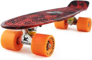 No. 4 - Meketec Skateboards Complete 22 Inch Mini Cruiser Retro Skateboard - 1
