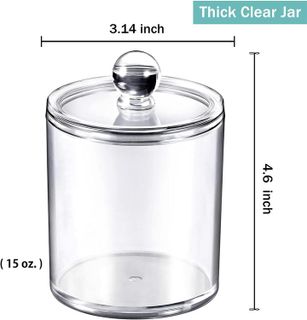No. 3 - SheeChung 15 Oz Qtip Dispenser Apothecary Jars - 3