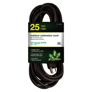 No. 8 - Go Green Power Inc. GG-13725BK 16/3 Heavy Duty Extension Cord - 1