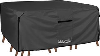 No. 1 - ULTCOVER 600D Tough Canvas Durable Rectangular Patio Table and Chair Cover - 1