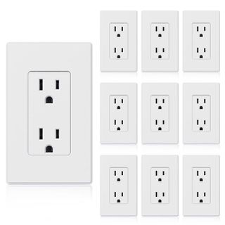 No. 4 - ELEGRP Matte White Standard Decorator Electrical Wall Receptacle Outlet - 1