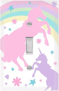 No. 6 - Create-A-Mural Pastel Unicorn Nursery Switch Plates - 1