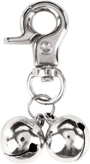 No. 7 - EXPAWLORER 2 Sets Bell Training Charm Pendants Jewelry for Pet Dog Cat Necklace Collar (Silver) - 1