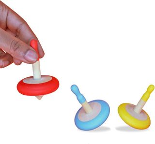 No. 9 - Shumee Colorful Wooden Spinning Tops 3 Pcs - 5