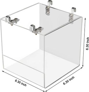 No. 5 - Suremita Hanging Bird Bath Cube Bird Bathtub Bath Shower Box Bowl Cage Accessory - 2