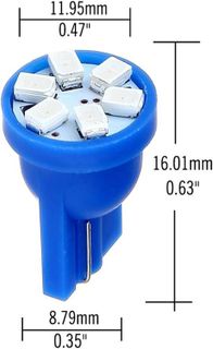 No. 7 - Cciyu Super Blue Wedge Side T10 LED Speedometer Instrument Light - 3