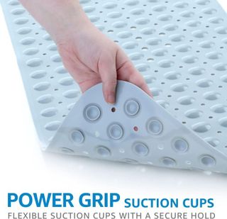 No. 3 - SlipX Solutions Power Grip Extra Long Bath Tub & Shower Mat - 2