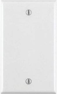 No. 10 - Leviton 88014 001-88014-WHT Single Gang White Blank Box Mounted Plastic Wallplate - 1