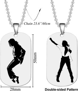 No. 8 - BOMJJOR MJ Jackson Necklace Bracelet - 2