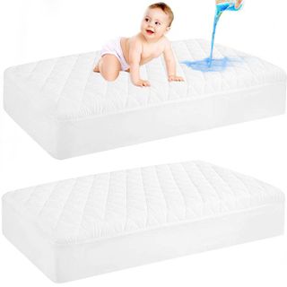 No. 8 - GRT 2 Pack Waterproof Crib Mattress Protector - 1