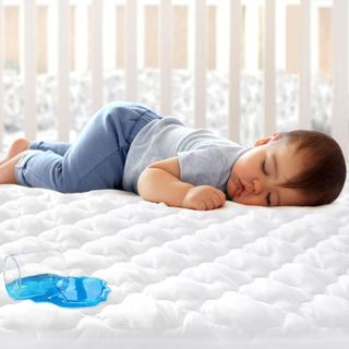 No. 1 - Crib Mattress Protector Waterproof & Noiseless Crib Mattress Pad Cover - 1