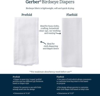 No. 3 - Gerber Unisex Baby Cloth Diapers - 5