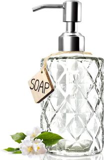 No. 2 - JASAI Clear Glass Bathroom Soap Dispenser - 1