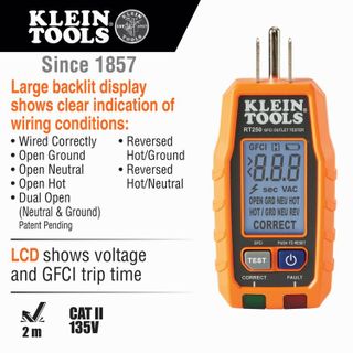 No. 3 - Klein Tools RT250 GFCI Outlet Tester with LCD Display - 3