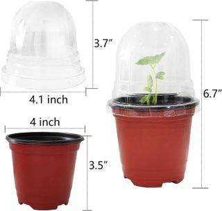 No. 7 - RooTrimmer Plant Nursery Pots with Humidity Domes, 25 Sets - 3