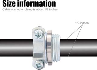 No. 7 - Fuzbaxy 12pcs 1/2Inch Clamp Type Cable Connectors - 3