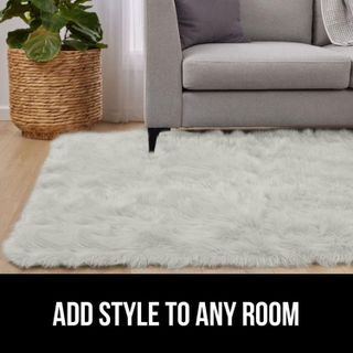 No. 1 - Gorilla Grip Fluffy Faux Fur Sheep Rug - 4