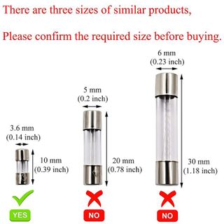 No. 9 - SIXQJZML 5A 125V Glass Tube Fuses - 3