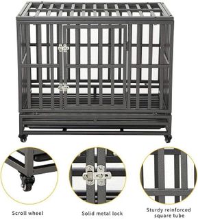 No. 3 - LUCKUP 38 Inch Heavy Duty Dog Crate - 5